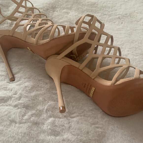 SCHUTZ Julianna Caged Sandal/Stiletto/Heels True Beige NWOT - Picture 4 of 5